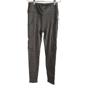 Twenty Montreal Size Small Mountain 3D Activewear Legging Grey